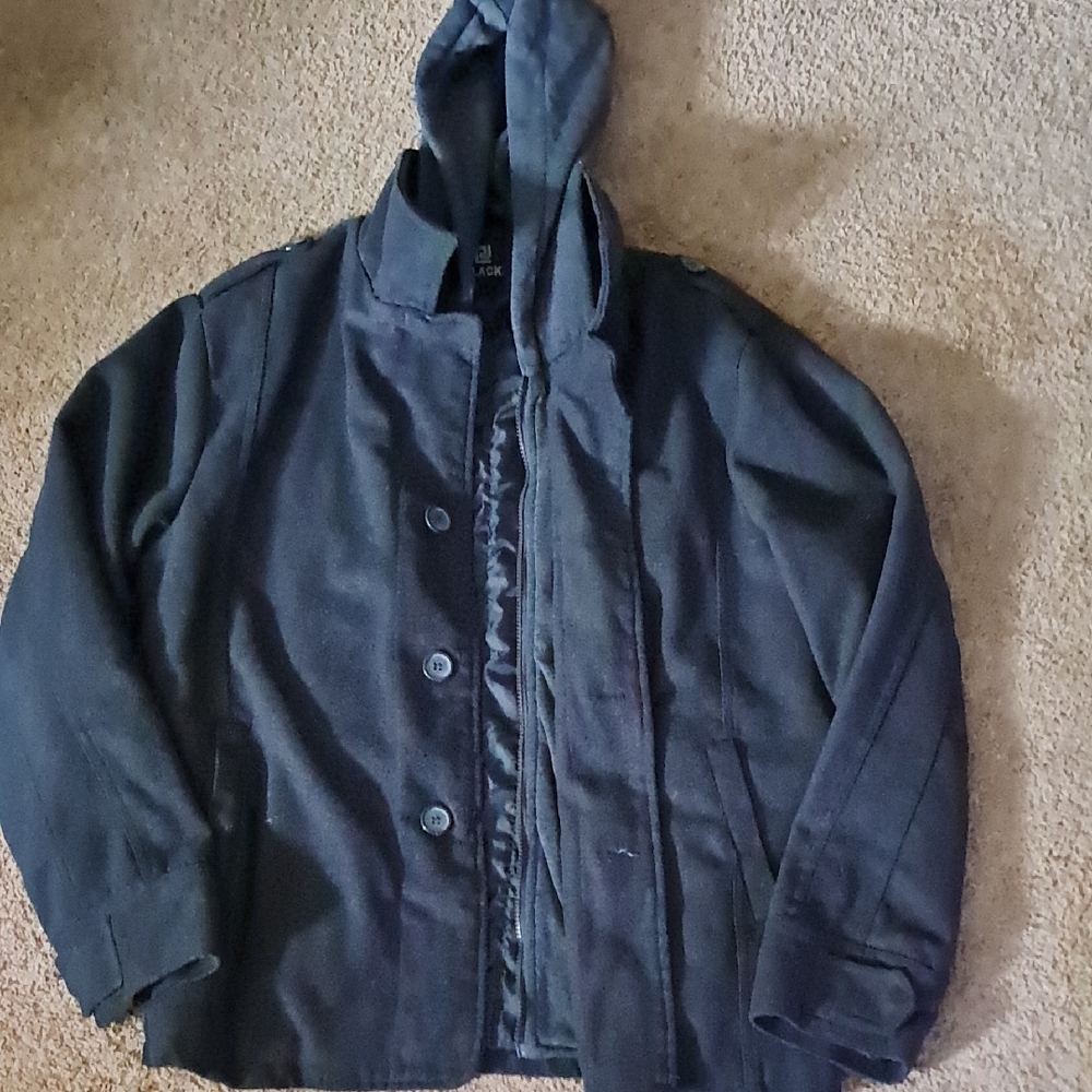 Dark Gray Warm Hooded Jacket